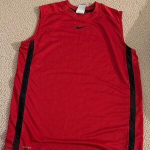 Big Boys Nike Red Dri-FIT Sleeveless Top